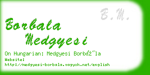 borbala medgyesi business card